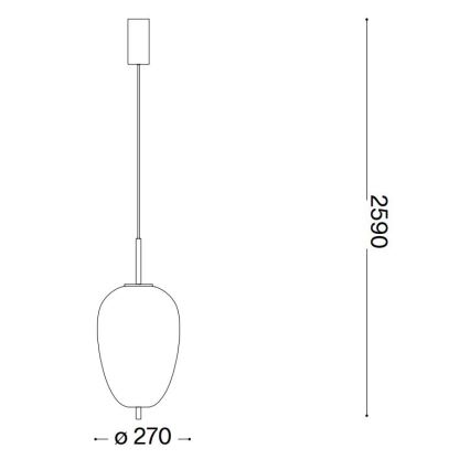 Ideal Lux - LED Luster na lanku UMILE LED/20W/230V pr. 27 cm CRI 90 mosadz/biela