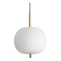 Ideal Lux - LED Luster na lanku UMILE LED/20W/230V pr. 30 cm CRI 90 mosadz/biela