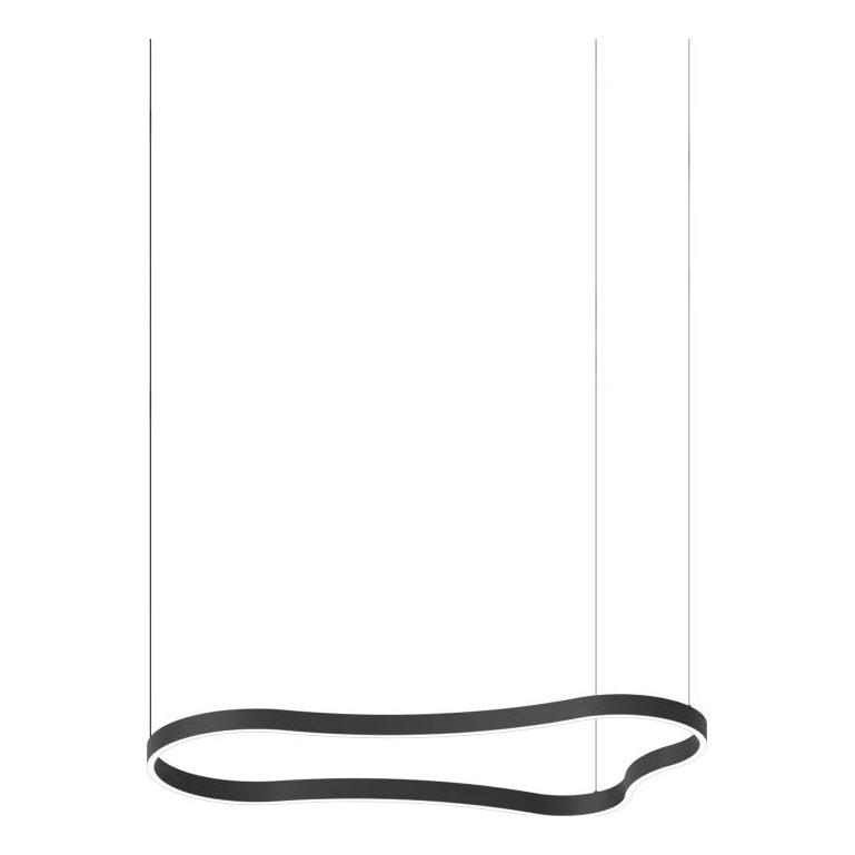Ideal Lux - LED Luster na lanku WAVES LED/45W/230V CRI 90 čierna