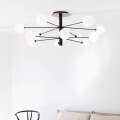 Ideal Lux - LED Luster na tyči COSMOPOLITAN 12xG9/3W/230V pr. 145 cm čierna