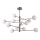 Ideal Lux - LED Luster na tyči EQUINOXE 12xG4/2W/230V pr. 128,1 cm lesklý chróm/dymová