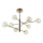 Ideal Lux - LED Luster na tyči EQUINOXE 8xG4/2W/230V pr. 128 cm mosadz/dymová