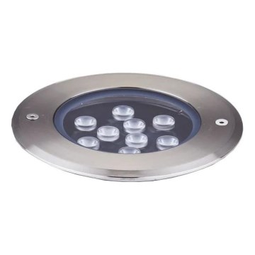 Ideal Lux - LED Nájazdové svietidlo FLOOR LED/12W/230V pr. 14 cm CRI 90 IP67 lesklý chróm