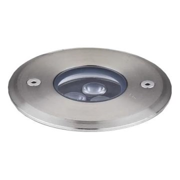 Ideal Lux - LED Nájazdové svietidlo FLOOR LED/3W/230V pr. 9 cm CRI 90 IP67 lesklý chróm