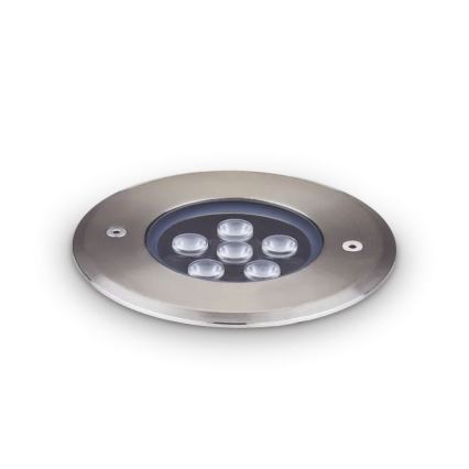 Ideal Lux - LED Nájazdové svietidlo FLOOR LED/6W/230V pr. 12 cm CRI 90 IP67 lesklý chróm