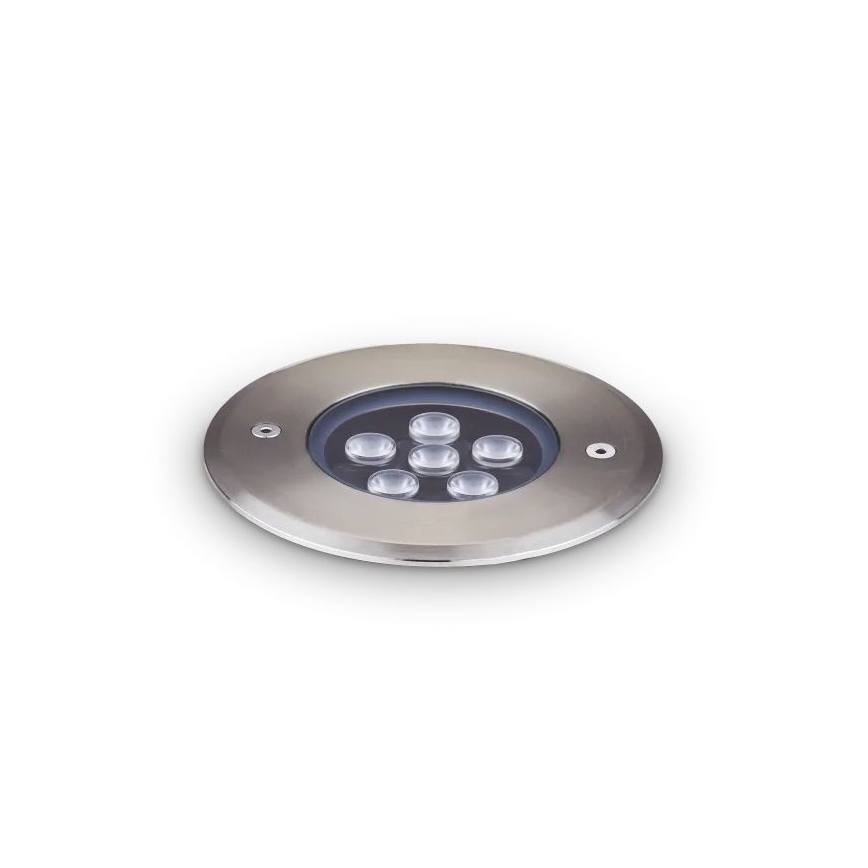 Ideal Lux - LED Nájazdové svietidlo FLOOR LED/6W/230V pr. 12 cm CRI 90 IP67 lesklý chróm
