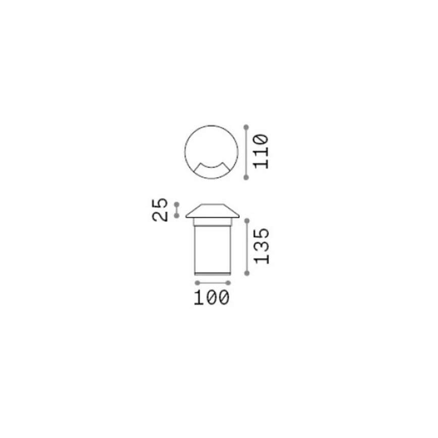 Ideal Lux - LED nájazdové svietidlo ROCKET LED/3W/230V CRI 90 IP67 matný chróm