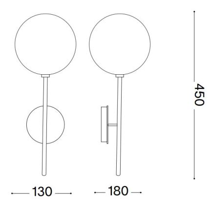 Ideal Lux - LED Nástenná lampa EQUINOXE 1xG4/2W/230V lesklý chróm/dymová