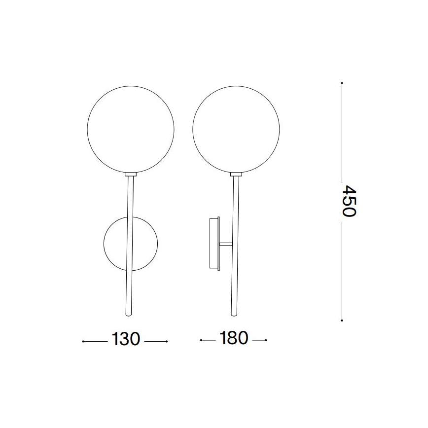 Ideal Lux - LED Nástenná lampa EQUINOXE 1xG4/2W/230V lesklý chróm/dymová