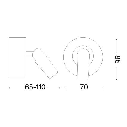 Ideal Lux - LED Nástenné bodové svietidlo BEAN LED/3W/230V CRI 90 biela