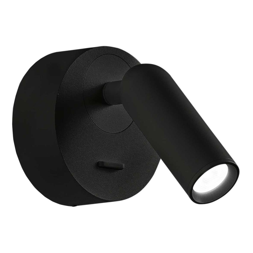 Ideal Lux - LED Nástenné bodové svietidlo BEAN LED/3W/230V CRI 90 čierna
