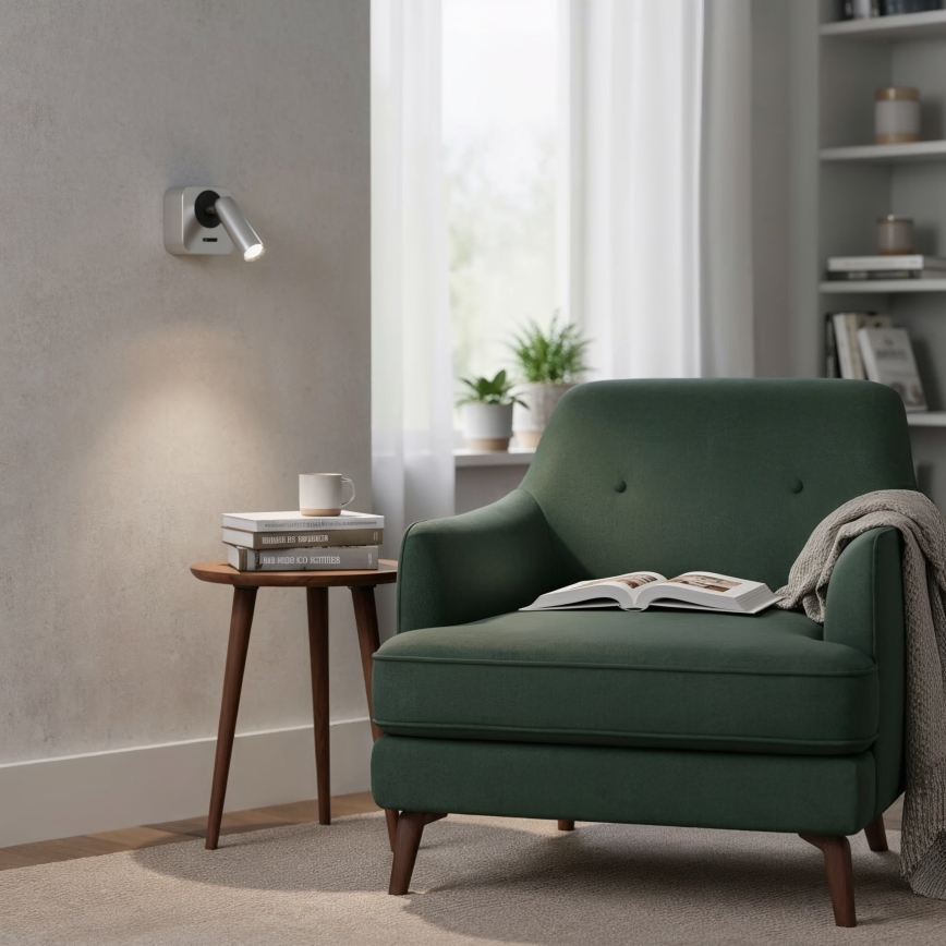 Ideal Lux - LED Nástenné bodové svietidlo BEAN LED/3W/230V CRI 90 lesklý chróm