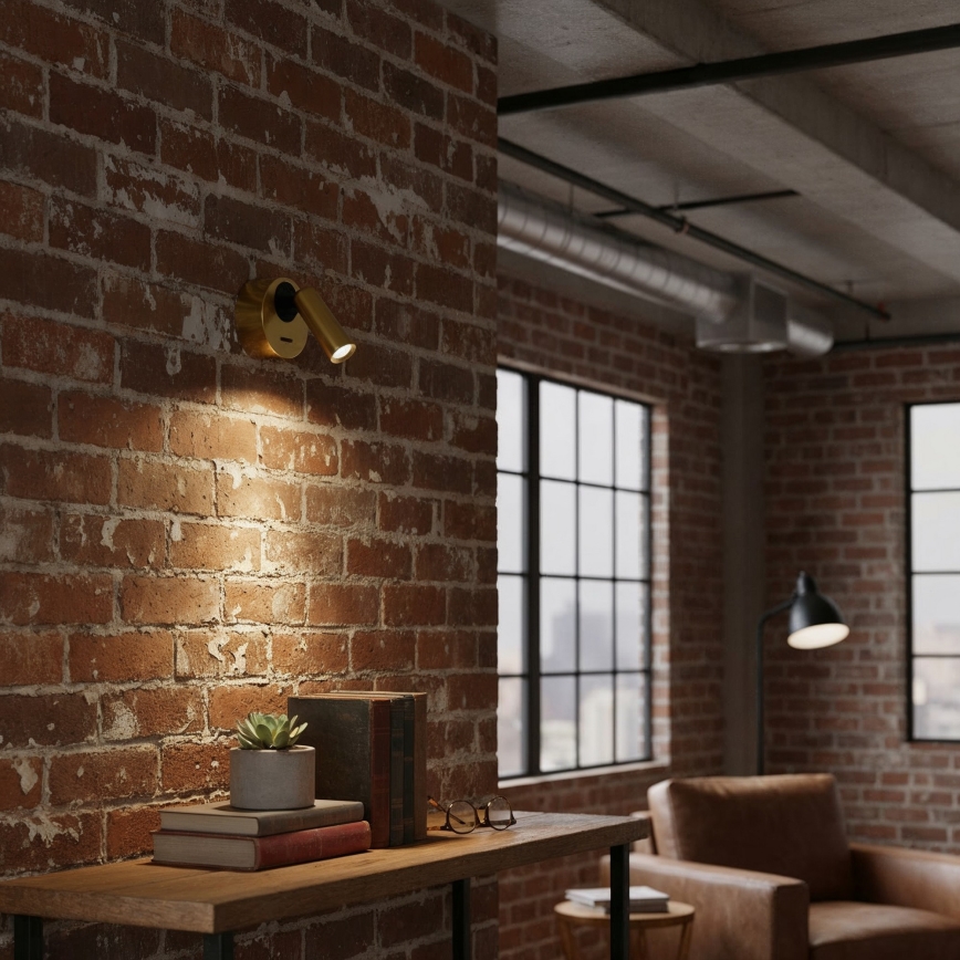 Ideal Lux - LED Nástenné bodové svietidlo BEAN LED/3W/230V CRI 90 mosadz