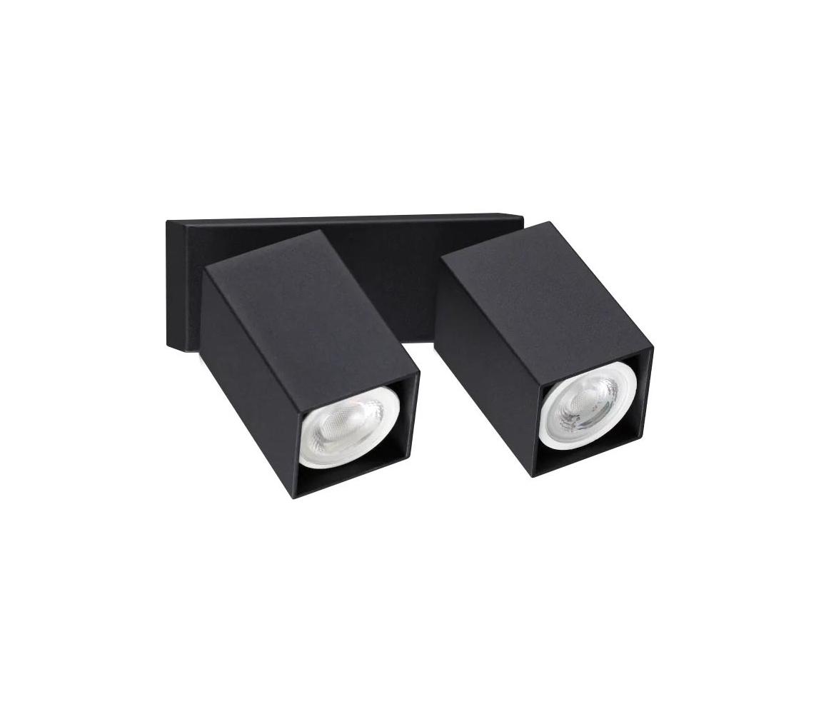 Ideal Lux - LED Nástenné bodové svietidlo DYNAMITE 2xGU10/7W/230V CRI 90 čierna 371238