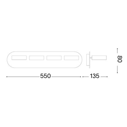 Ideal Lux - LED nástenné bodové svietidlo OBY 4xLED/6W/230V CRI 90 biela