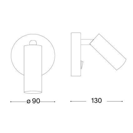 Ideal Lux - LED nástenné bodové svietidlo PAGE LED/3W/230V CRI 90 biela