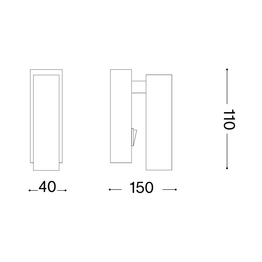 Ideal Lux - LED nástenné bodové svietidlo PAGE LED/3W/230V CRI 90 čierne