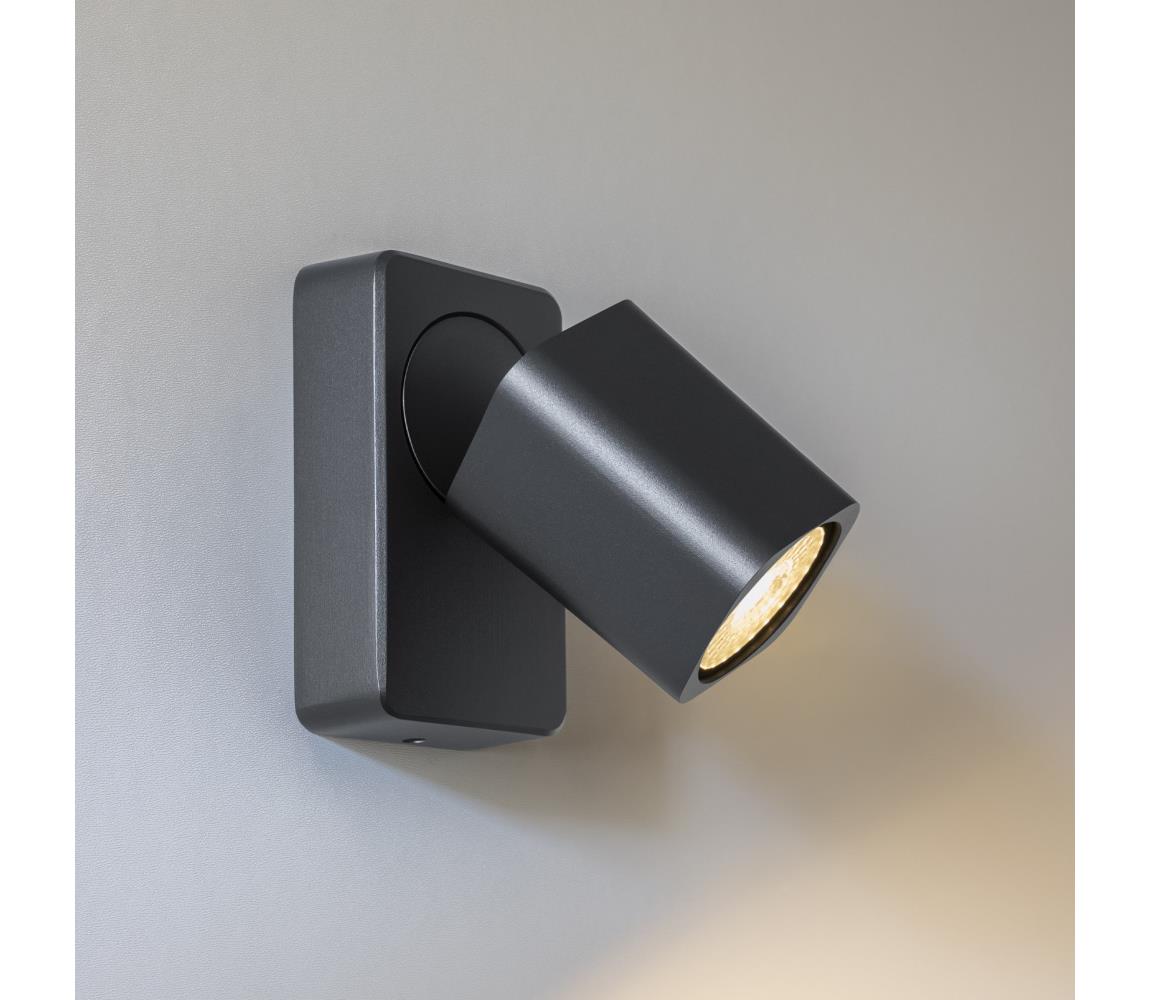 Ideal Lux - LED nástenné bodové svietidlo RUDY 1xGU10/7W/230V CRI 90 čierne 321530