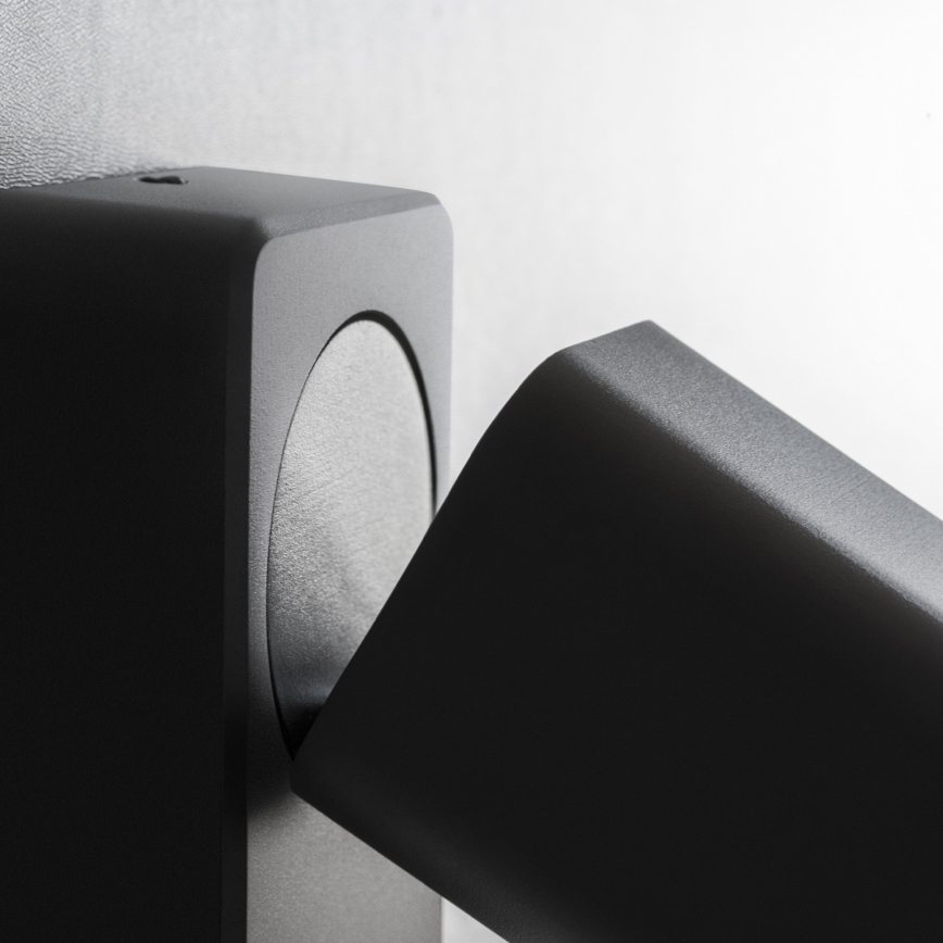 Ideal Lux - LED nástenné bodové svietidlo RUDY 1xGU10/7W/230V CRI 90 čierne