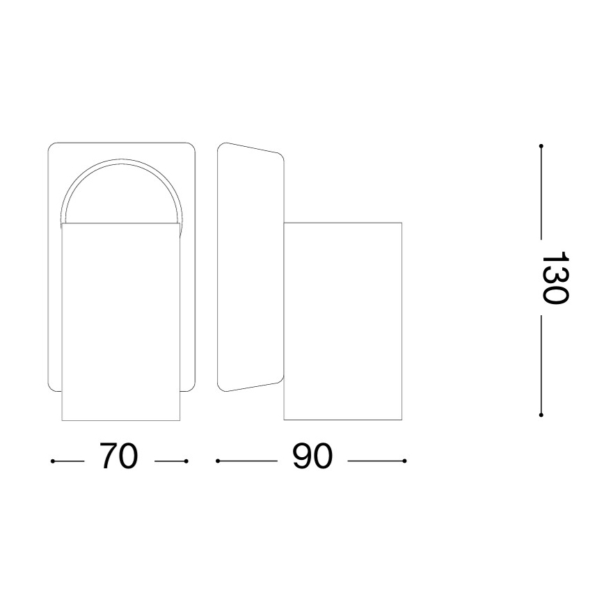 Ideal Lux - LED nástenné bodové svietidlo RUDY 1xGU10/7W/230V CRI 90 čierne