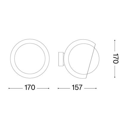 Ideal Lux - LED nástenné svietidlo BLOOM 1xE27/42W/230V zlatá/dymová béžová