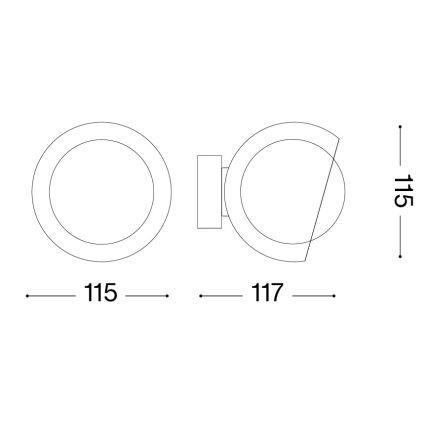 Ideal Lux - LED nástenné svietidlo BLOOM 1xG9/3W/230V zlatá/dymovo-béžová