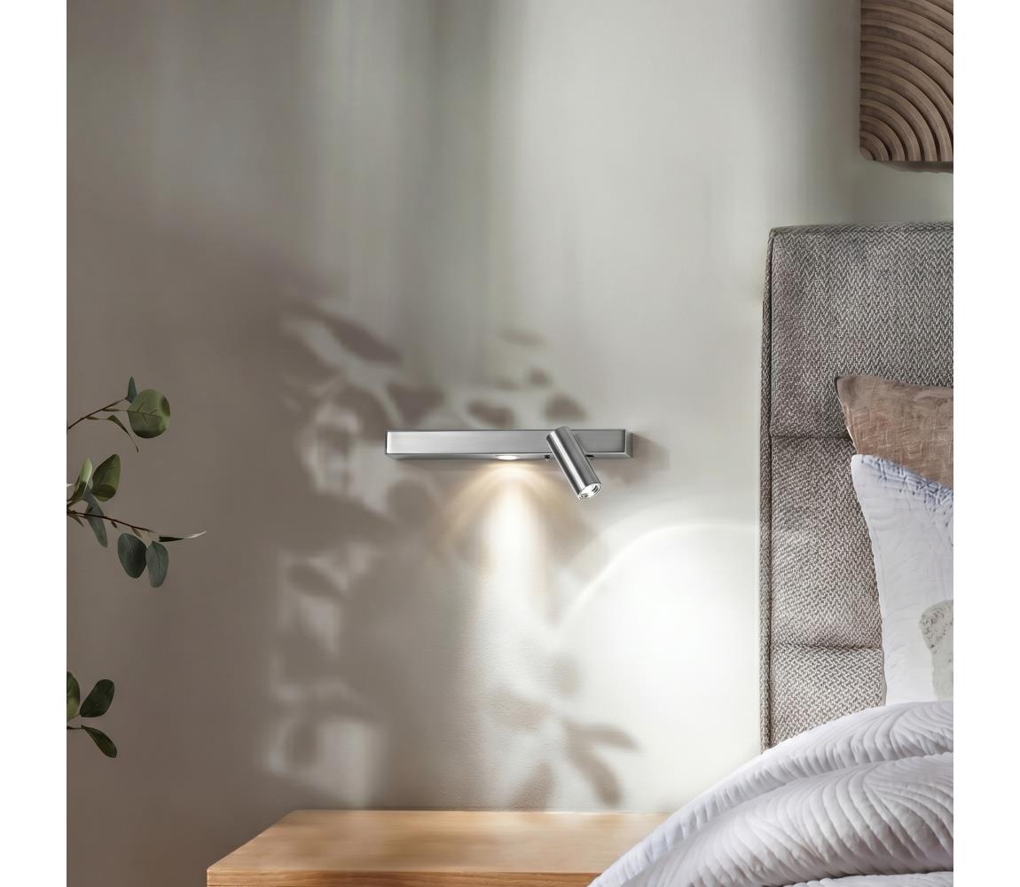 Ideal Lux - LED nástenné svietidlo BONNE 2xLED/6,5W/230V CRI 90 matný chróm 345482