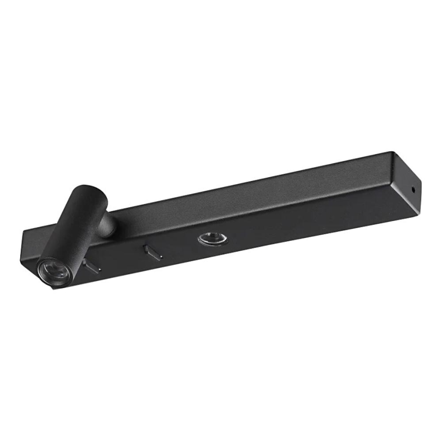 Ideal Lux - LED Nástenné svietidlo BONNE LED/6,5W/230V CRI 90 čierna
