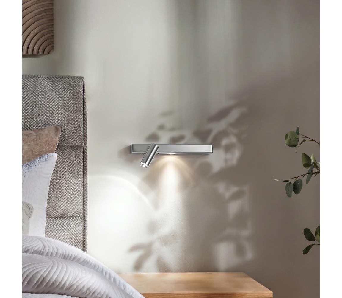 Ideal Lux - LED Nástenné svietidlo BONNE LED/6,5W/230V CRI 90 matný chróm 336770