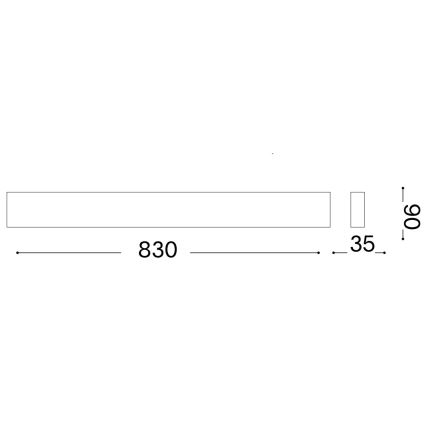 Ideal Lux - LED Nástenné svietidlo DELTA LED/30W/230V 4000K 83 cm CRI 90 biela