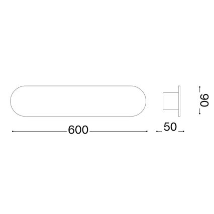 Ideal Lux - LED Nástenné svietidlo ECHO LED/30W/230V 60 cm CRI 90 mosadz