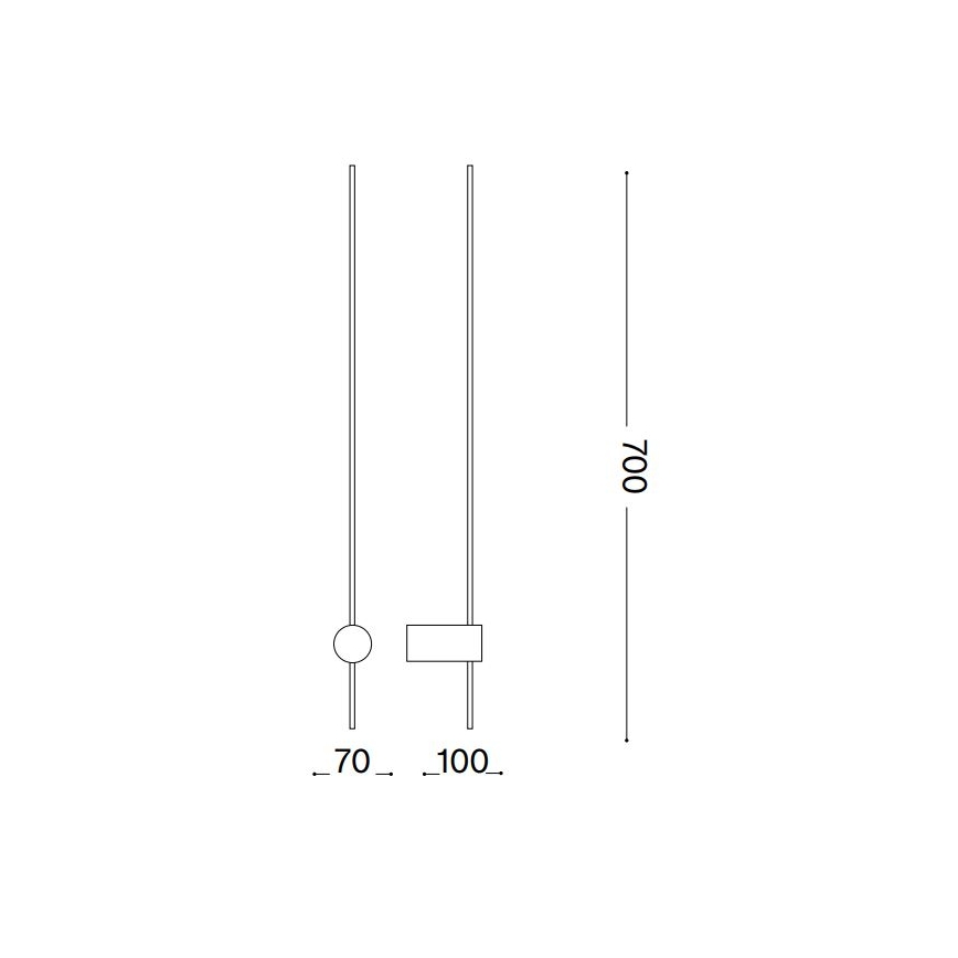 Ideal Lux - LED Nástenné svietidlo ESSENCE LED/12W/230V 3000K 70 cm CRI 90 biela