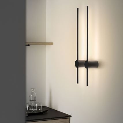 Ideal Lux - LED Nástenné svietidlo ESSENCE LED/12W/230V 3000K 70 cm CRI 90 čierna