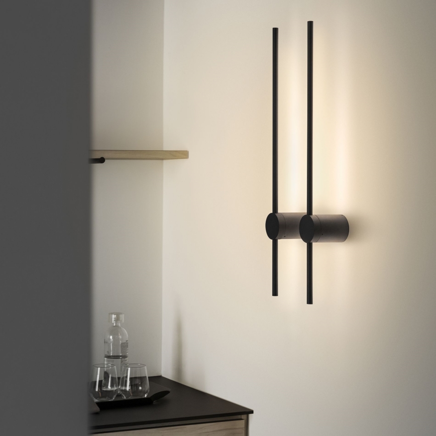 Ideal Lux - LED Nástenné svietidlo ESSENCE LED/12W/230V 3000K 70 cm CRI 90 čierna