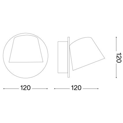 Ideal Lux - LED Nástenné svietidlo GIM LED/6W/230V čierna