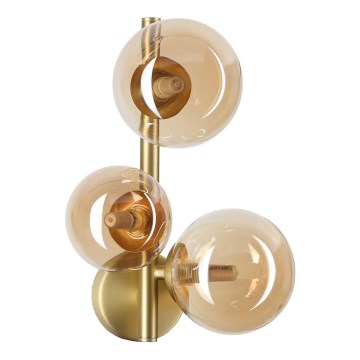 Ideal Lux - LED Nástenné svietidlo PERLAGE 3xG9/3W/230V zlatá/dymová