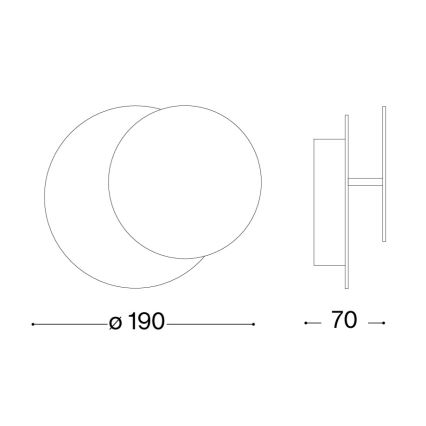 Ideal Lux - LED Nástenné svietidlo TICK LED/7,5W/230V zlatá