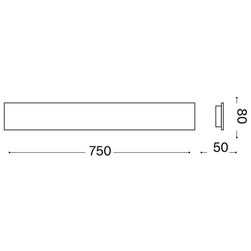 Ideal Lux - LED nástenné svietidlo ZIG ZAG LED/30W/230V 75 cm CRI 90 biela