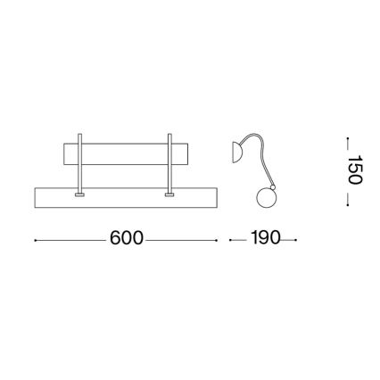Ideal Lux - LED obrazové svietidlo 4xG9/3W/230V bronzové