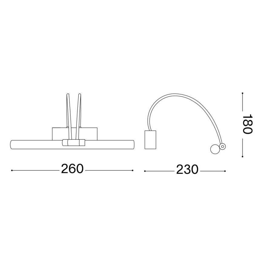 Ideal Lux - LED Obrazové svietidlo BOW LED/3,5W/230V 26 cm CRI 90 zlatá