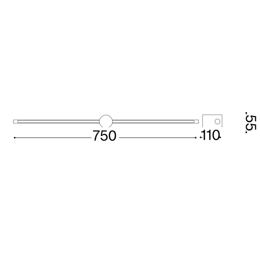 Ideal Lux - LED Obrazové svietidlo FILO LED/13W/230V 75 cm CRI 90 čierna