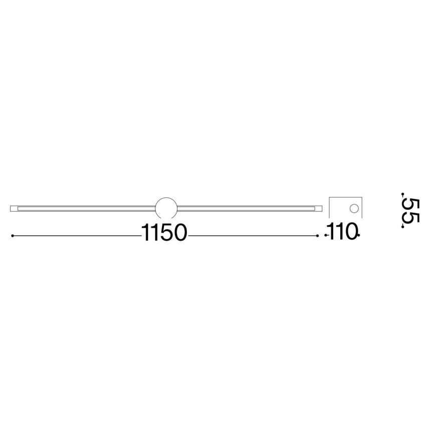 Ideal Lux - LED Obrazové svietidlo FILO LED/16W/230V 115 cm CRI 90 mosadz