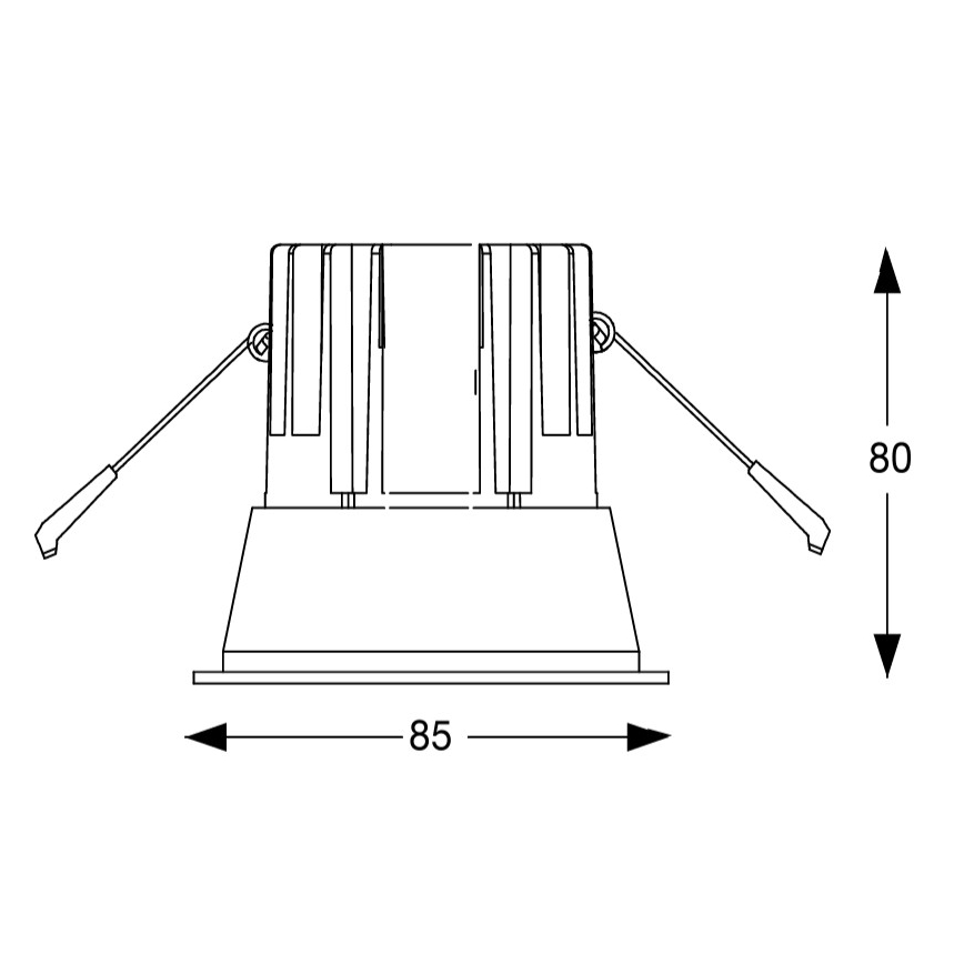Ideal Lux - LED podhľadové svietidlo GAME TRIM LED/11W/230V 3000K CRI 90 priemer 8,5 cm IP40 čierna/biela