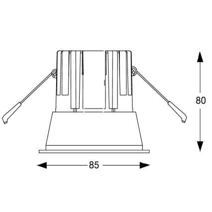Ideal Lux - LED podhľadové svietidlo GAME TRIM LED/11W/230V 3000K CRI 90 pr. 8,5 cm IP40 čierna