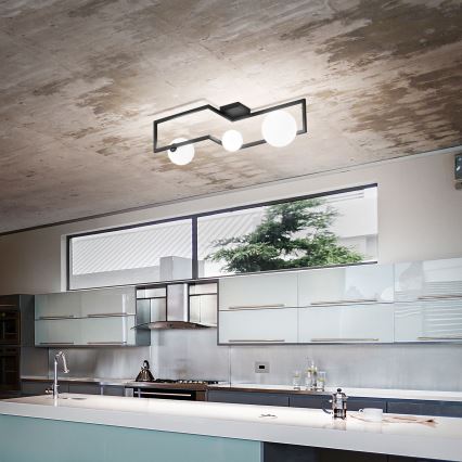 Ideal Lux - LED Prisadený luster ANGOLO 3xG9/3W/230V čierna