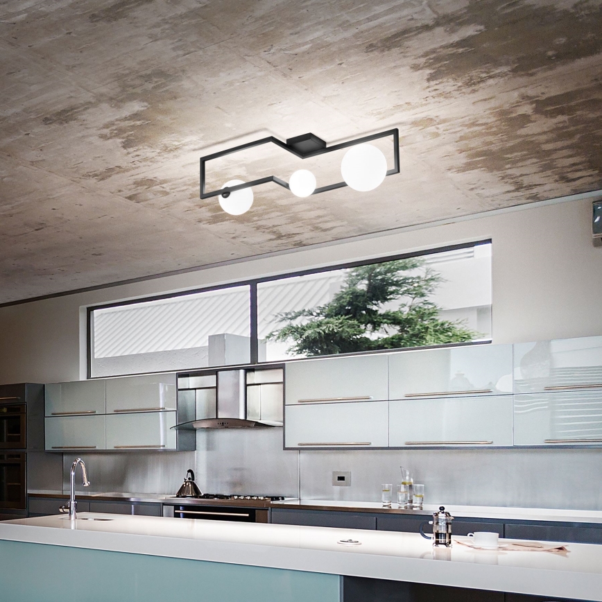 Ideal Lux - LED Prisadený luster ANGOLO 3xG9/3W/230V čierna
