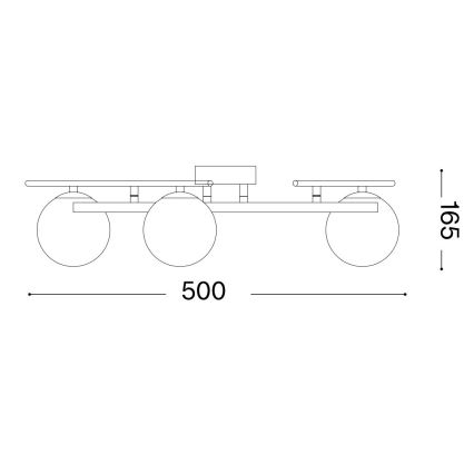 Ideal Lux - LED Prisadený luster ATLAS 3xG9/3W/230V zlatá