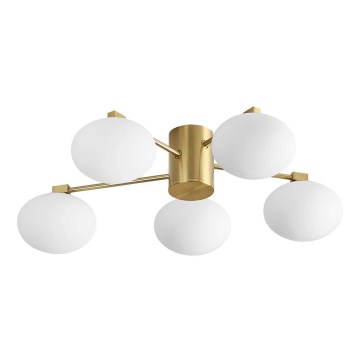 Ideal Lux - LED Prisadený luster HERMES 5xG9/3W/230V pr. 60 cm zlatá