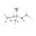 Ideal Lux - LED Prisadený luster NODINO 9xG9/3W/230V pr. 83 cm lesklý chróm/biela
