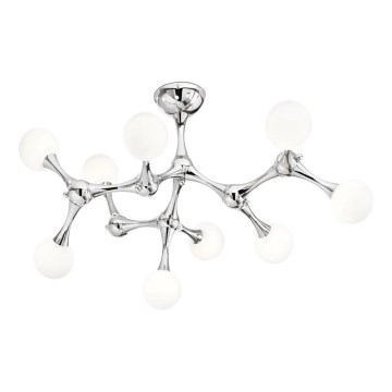 Ideal Lux - LED Prisadený luster NODINO 9xG9/3W/230V pr. 83 cm lesklý chróm/biela